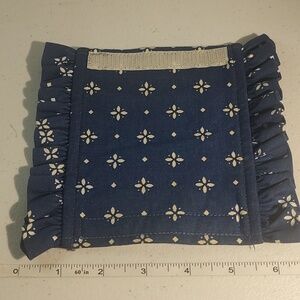 Longaberger Handle Gripper In The Classic Blue Print Fabric